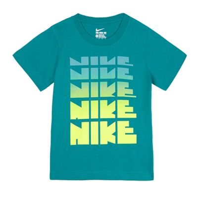 Nike Boys' green logo print t-shirt